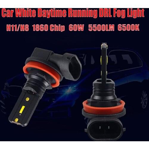 H11 H8 LED 12V/24V 60W Headlight Kit 6500K White Car Truck Fog Lights Driving Bulb Lamp H8/H11 LED Light Bulb Headlamp Fog Lamps