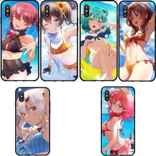 Hololive Vtuber Youtuber IPhone Android Phone Case Sakura Miko Uruha Rushia Houshou Marine Inugami Korone Nakiri Ayame Swimsuit