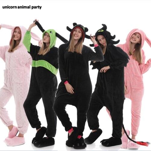 Kigurumi Women Man Pyjamas Cosplay Costume Shark Onesie Lemur unicorn mouse Sleepwear Homewear Unisex Pajamas Party Clothing