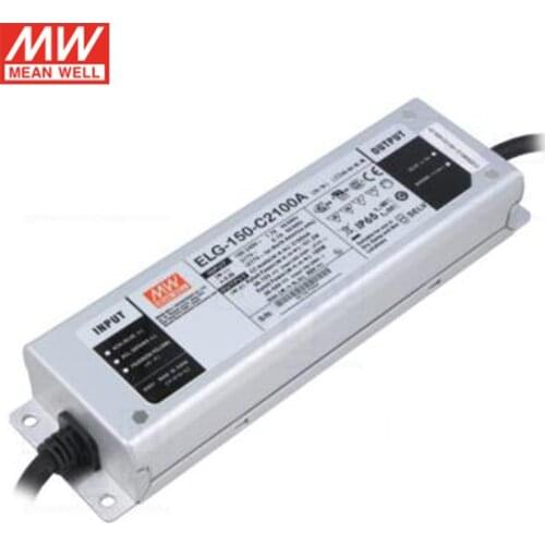 MEAN WELL ELG-150-C2100A 150W 2100mA 36~72V Constant Current led driver waterproof IP65 Current Adjustable LED Power Supply