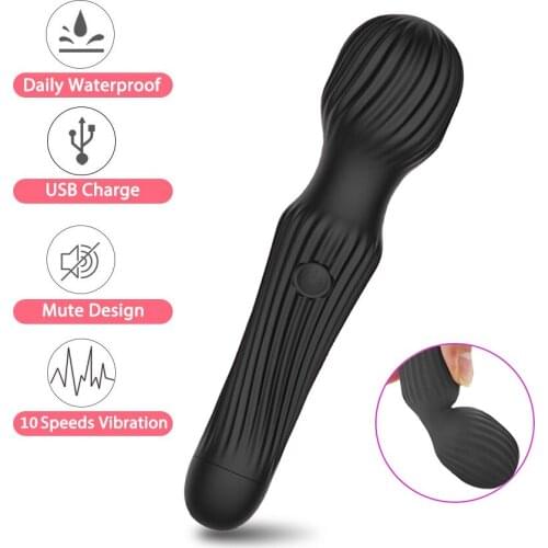 Powerful Clitoris Vibrators Wireless Dildos USB Recharge Magic Wand Mini AV Vibrator Massager Erotic Sex Toys for Women Adults