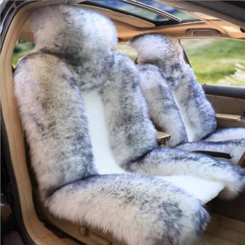 Front+rear) 5 seat Keep warm Australian wool plush fur seat cover Long Hair for car lada granta for car kalina priora