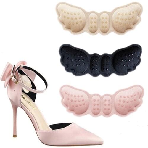 High Heel Insoles Butterfly Adjust Size Heel Liner Grips Protector Sticker Heel Pad Foot Care Anti Keep Abreast Heel Pads 1Pair