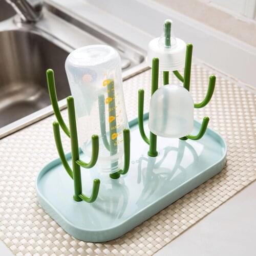 Plastic Kitchen Shelf Coffee Mug Cup Drying Storage Rack Cups Feeding Bottles Holder Drain Hanger Kitchen Organizer Shlves