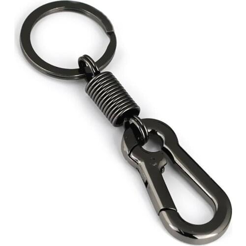Keychain Simple Strong Carabiner Shape Keychain Climbing Hook Key Chain Rings Stainless Steel Man Gift Outdoor