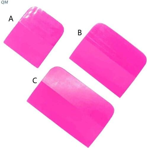 Pink Scraper Soft Rubber Car Window Squeegee Tint Tools Glass Water Wiper Vinyl Wrap Blade Auto Home Office Scraper 13MF