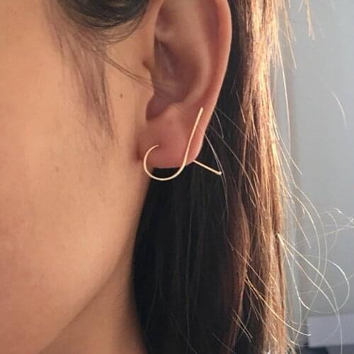 925 Silver Ear Cuff Clip Handmade Boho Jewelry Vintage Gold Filled Pendientes Minimalist Oorbellen Earrings For Women
