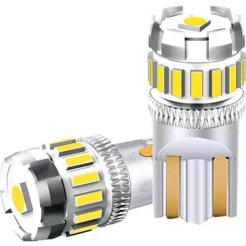 T10 LED Canbus Car Lights Bulbs W5W 168 194 3030SMD Interior Lighting Side Dome Mirror Trunk Lamp Red Yellow White
