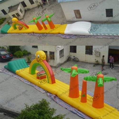 Pirate Theme Inflatable Water Park Obstacle Sports Games Floating Island For Kids N Adults