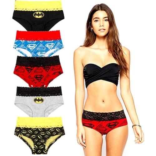 Hot Fsshion Sexy Underpants Lace Bat man Underwear Panties Boxer Briefs Knickers Lingerie Women Lady