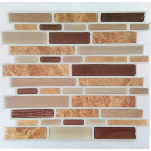 10 PCS New Trends Self-adhesive Mosaic Wall Decal Stickers DIY Kitchen Bathroom Home Decor Vinyl Waterproof room decor kitchen