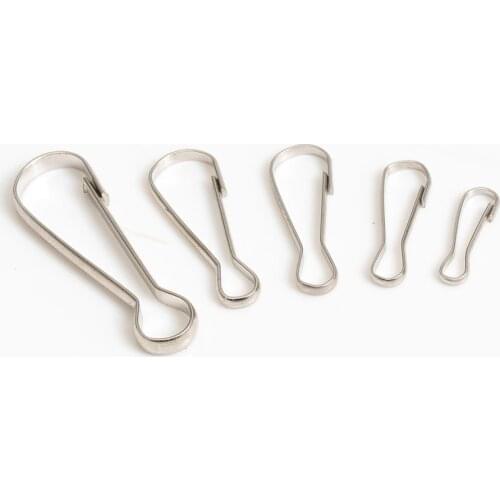 50pcs Metal Snap Clips Hooks Loaded Clasp Keyring Buckle Hardware Accessories for Bag Chain Metal Small Buckle Zhu Dan Buckle