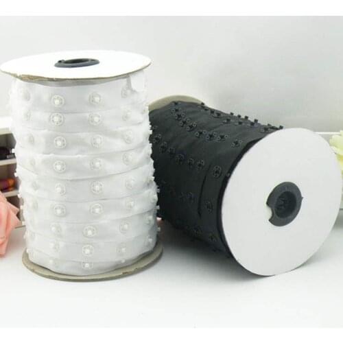 2 Roll 1.8cm Invisible Snap Buttons Tape Fasteners for Sewing Duvet Cover Clothing Bags Accessories