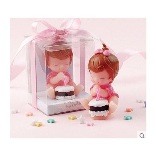 2pcs Wishing Boy and Girl Angel Baby Candle Mold Fondant Molds Moulds PRZY Fondant Cake Decoration Mold Chocolate Silicon