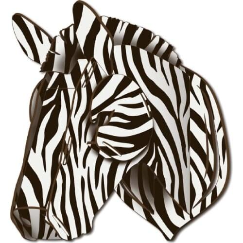 3D Animal Head Wall Mount Zebra/Deer/Unicorn Wooden DIY Toys Children Kids Room Wall Hanging Decoration Birthday Christmas Gift