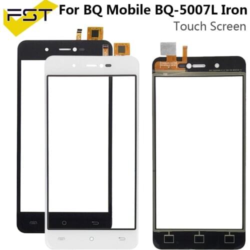 5.0''For BQ Mobile BQ-5007L Iron BQ5007L BQ 5007L BQS-5007L Touch Screen Digitizer Glass Touchscreen White Black Color With Tape