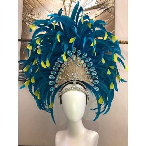 Latin dance Samba accessories Fashion exquisite headdress feathers Delicate dance shows accessories