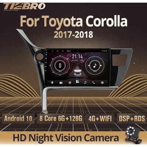 TIEBRO 2Din Android10 Car Radio For Toyota Corolla 2017-2018 Stereo Receiver GPS Navigation Auto Radio DSP Car Multimedia Player