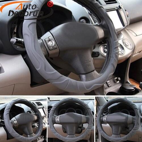 AutoDecorun Cars Steering Wheel Covers forRenault Megane Fluence Scenic Koleos kadjar Talisman Faux Leather Cars Steering Wheels