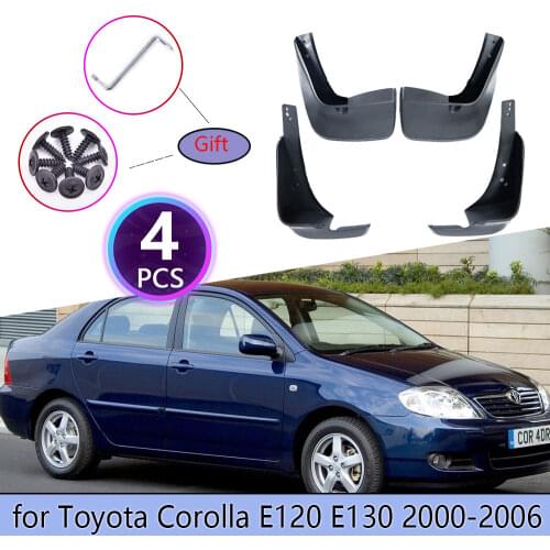 Mudguards For Toyota Corolla E120 E130 2000 2001 2002 2003 2004 2005 2006 Cladding Flap Splash Flaps guards Mudflap Accessories