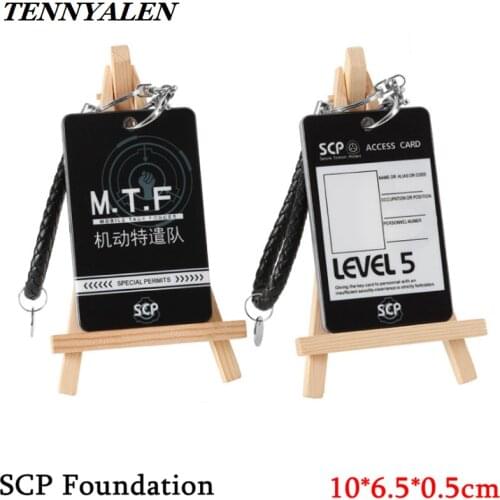 Foundation Card Cover Horror Urban Legend SCP cosplay props PVC creative ID card Halloween gift accessories 10*6.5CM 3 style