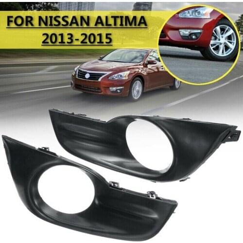 For Nissan Altima Sedan 2012 2013 2014 2015 Black Front Bumper Fog Light Bezel Cover