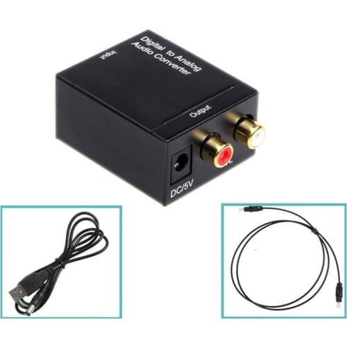 EDD Digital Optical Toslink SPDIF Coax to Analog L/R RCA Audio Converter Adapter