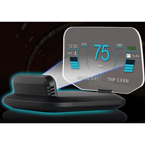 GPS Head Up Display 5.1" Speedmeter HUD Car Meter of Time, Speedmeter, Mileage Measurement for All 5-28V Vehichle
