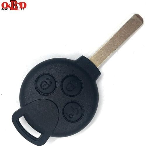 HKOBDII New 3 buttons Remote Car Key 315/433MHZ With 46 Electronic Chips for Mercedes Benz Smart MB 451 Fortwo complete key