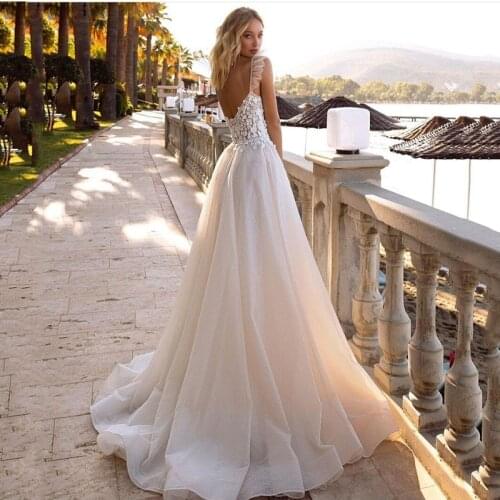 Classical Off the Shoulder A Line Wedding Dresses 2021 3D Appliques Tulle Boho Bridal Gown Vestido De Noiva