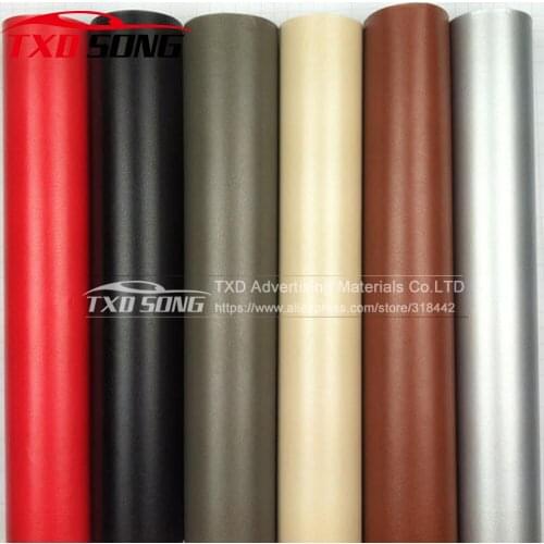 Leather Pattern PVC Vinyl Film Leather Vinyl Stickers For Auto Car Body Internal Decoration Vinyl Wrap Air Bubble free