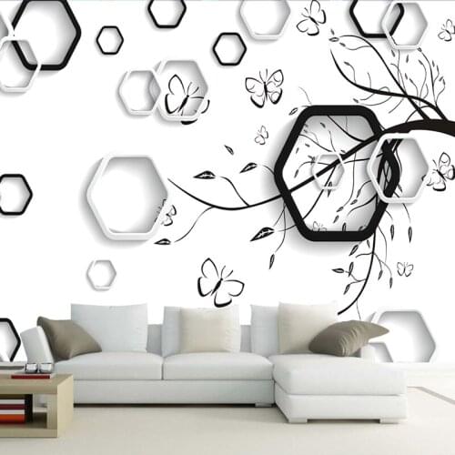 3D Custom Beautiful Photo Wallpaper White&Black Decor Enviormental Natural Landscape Wall Mural Living Room Sofa TV Background