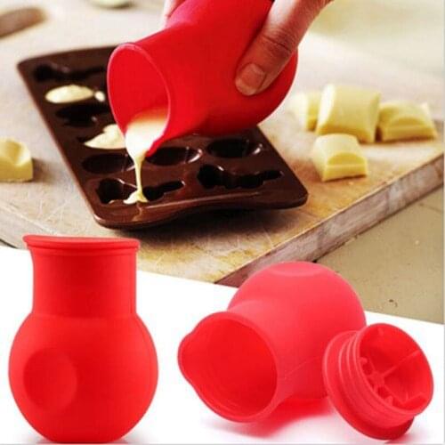 Baking Pouring Kitchen Aid Tools Baking Tools Red Chocolate Melting Pot Silicone Mould Butter Sauce Milk Microwave Red Chocolate