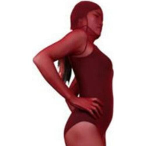 LinvMe Women Solid Sheer Mesh Zentai Sexy Full Bodysuit Second Skin Suit