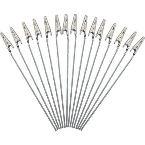 Set of 50 Wire Alligator Clamp Long-Tailed Alligator Iron Clip Clasp DIY Card Photo Memo Clip Holder 6 inch (150mm)