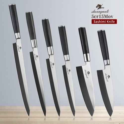 Japanese Filleting Knives Set 5CR15 Stainless Steel Chef Sashimi Knife Japan Kitchen Cooking Fish Cleaver Salmon Sushi Knife