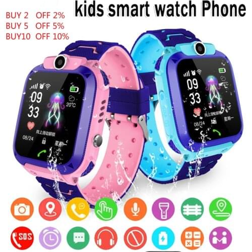 New Childrens Smart Watch SOS Phone Watch Smartwatch For Kids With Sim Card Photo Waterproof IP67 Kids Gift For IOS Android