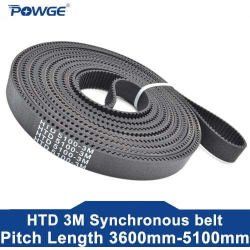 POWGE 10pcs HTD 3M Timing belt 309-3M-9 Perimeter 309mm width 9mm Teeth 103 Rubber HTD3M synchronous belt 309 3M 9 closed-loop