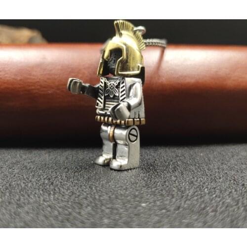 Hand-designed Indian Chief Warrior Necklace Mens Trendy Sterling Silver Pendant