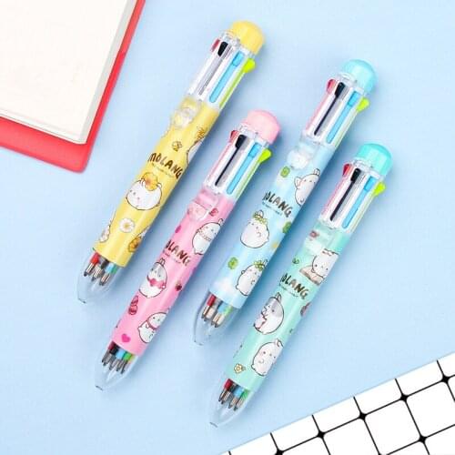 36 pcs/lot Molang Rabbit 8 Colors Chunky Ballpoint Pen Cartoon animal ball pen School Office Supplies Stationery Gift