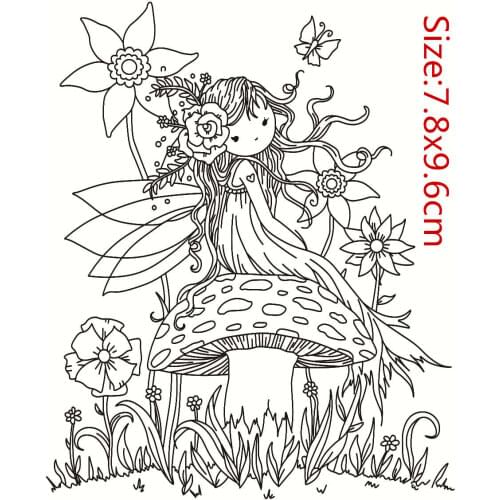 Spanish girl cartoon pattern Stamp And metal die Scrapbooking Alphabet Stamp Embossing Craft making Silicone Transparent Stamps