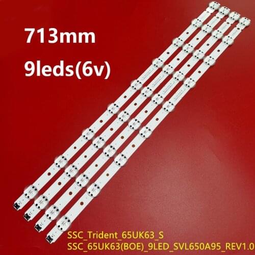 LED Backlight Strip 9 lamp for LG 65'' TV SSC_Trident_65UK63 S SSC_65UK63_Rev00_170911 65UK6200PUA 65UK6090PUA 65UK6300PUE