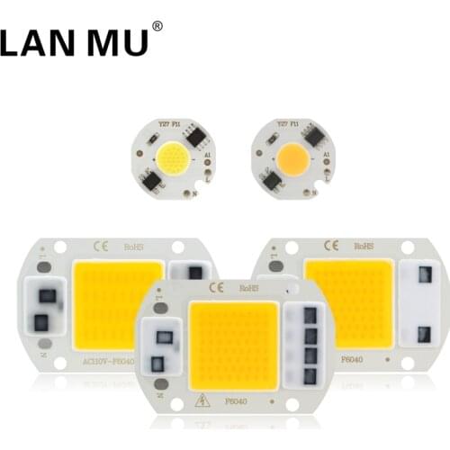 LED COB Chip 10W 20W 30W 50W 220V Smart IC No Need Driver 3W 5W 7W 9W LED Bulb Lamp for Flood Light Spotlight Diy Lighting