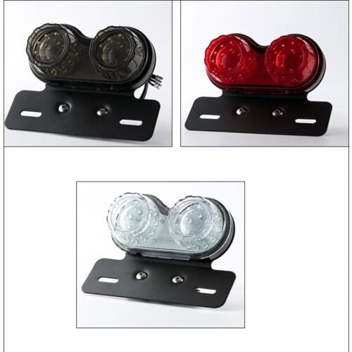 Universal Motorcycle LED Taillight Custom Motorbike Rear Stop Brake Lamp License Plate Light Turn Signal Indicators for BMW