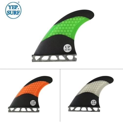 UP-Surf Single Tab Fins Honeycomb carbon fiber Material Surf M/L Size Fins Good Quality Tri Set Fins Hot Sales Free Shipping