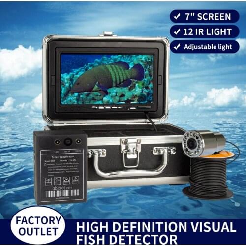 WF13plus Portable Fish Finder Camera Underwater Fishing Camera 1200TVL Infrared LED Waterproof Camera for Lake Sea Boat Kayak