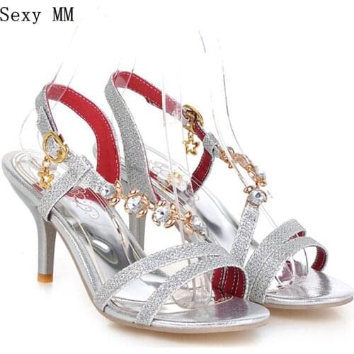 Women Gladiator Sandals High Heels Peep Toe Pumps Summer Shoes Woman High Heel Sandals Plus Size 34 - 40 41 42 43