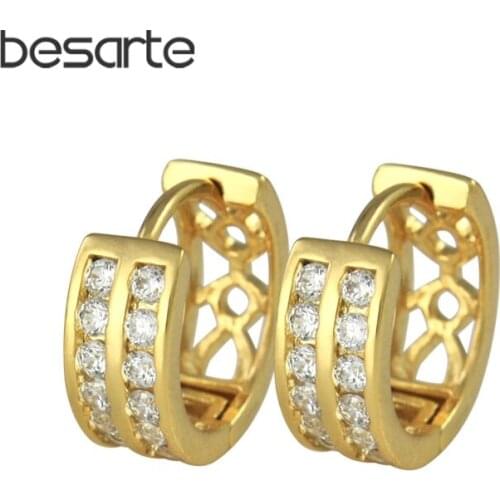 Gold Hoop Earrings For Women Gift Luxury Bijoux CC African Earring Brinco Ouro Ohrringe Pendientes Mujer Crystal Jewelry E1420