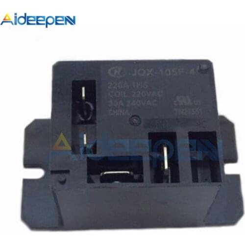 1Pcs JQX-105F-4-220V-1HS Relay Air Condition Relay AC 220V 30A HF105F 4 Pin For Air Conditioner