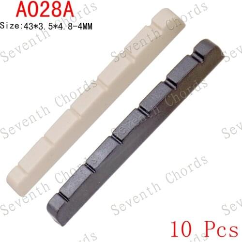 10 Pcs ST TL Style Electric Guitar 6 String Slotted Nuts, Size 42*3.5*4.8-4MM - A028A